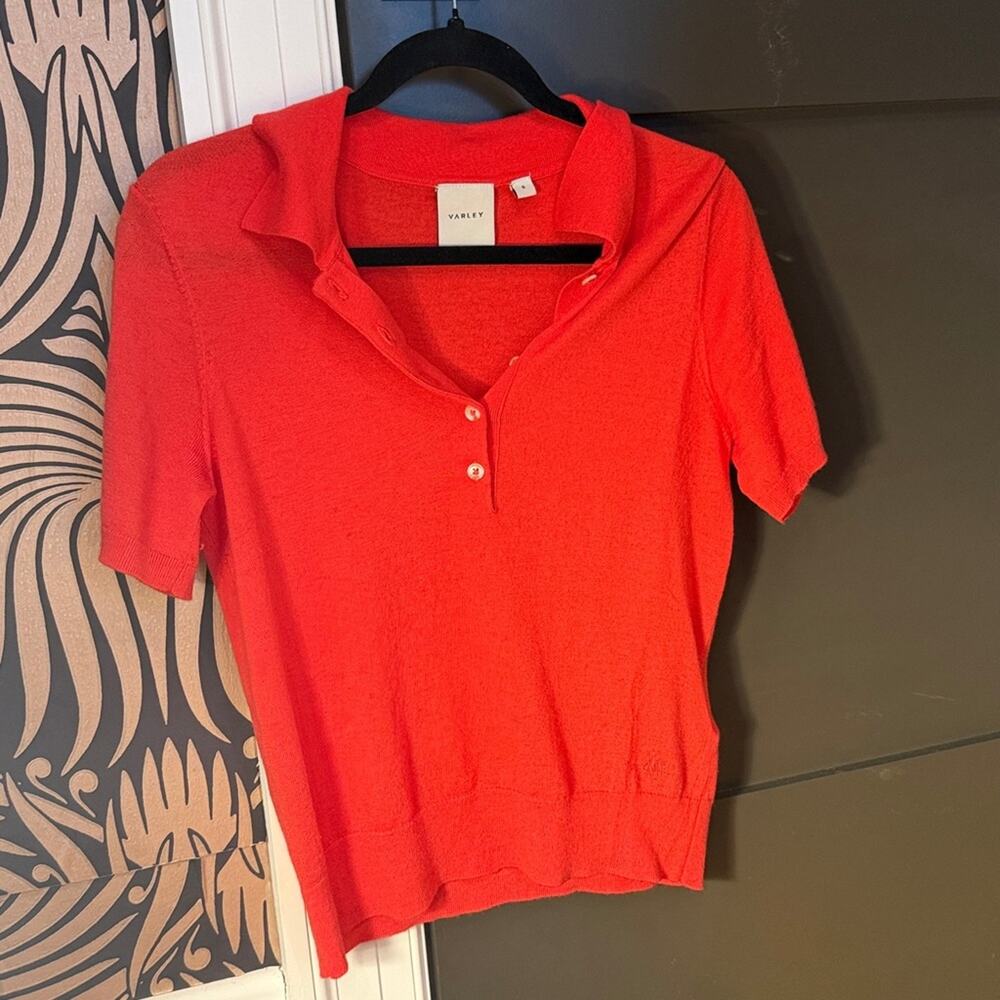 Varley Vibrant Red Short Sleeve Top Small